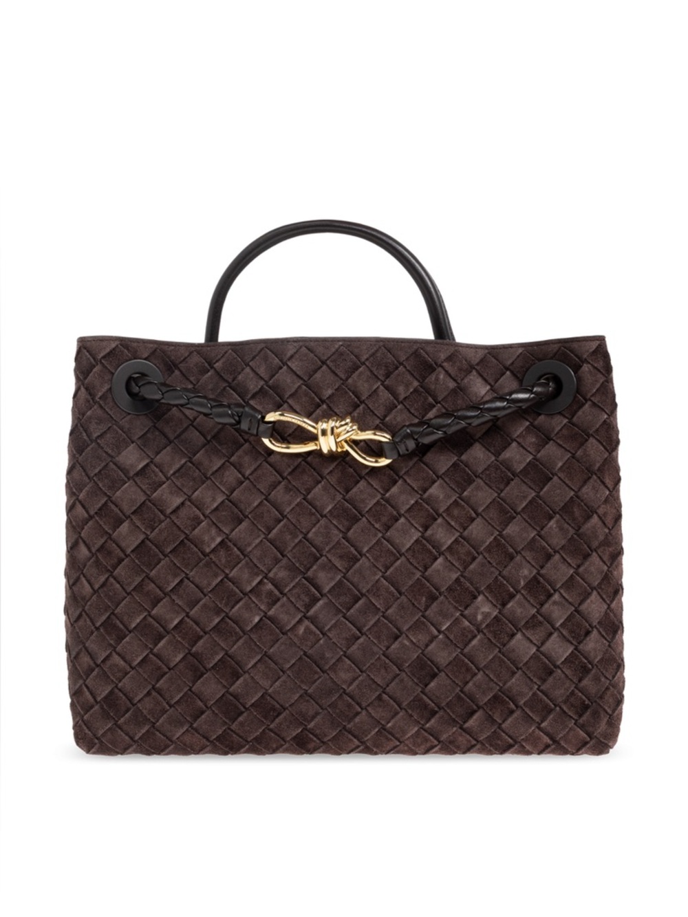 Brown Intrecciato Leather Tote Bag – Bottega Veneta Andiamo Style Copy - Picture 4 of 9